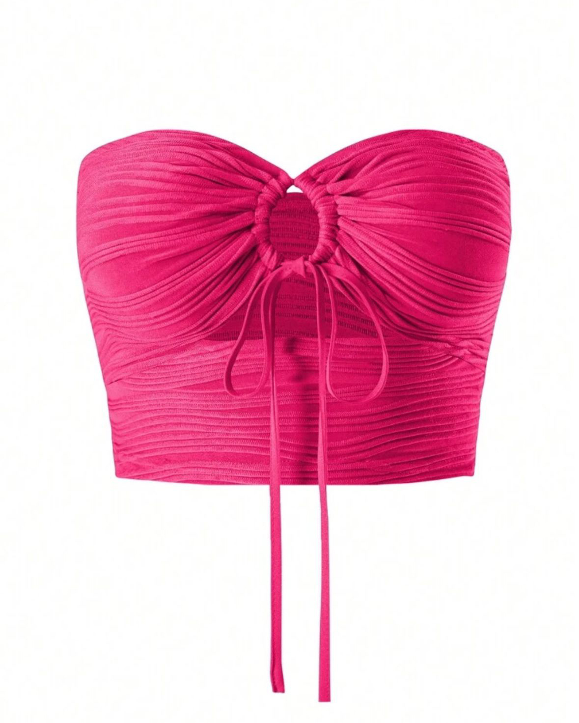 Sweetra Drawstring Rouched Buster tupe Top
