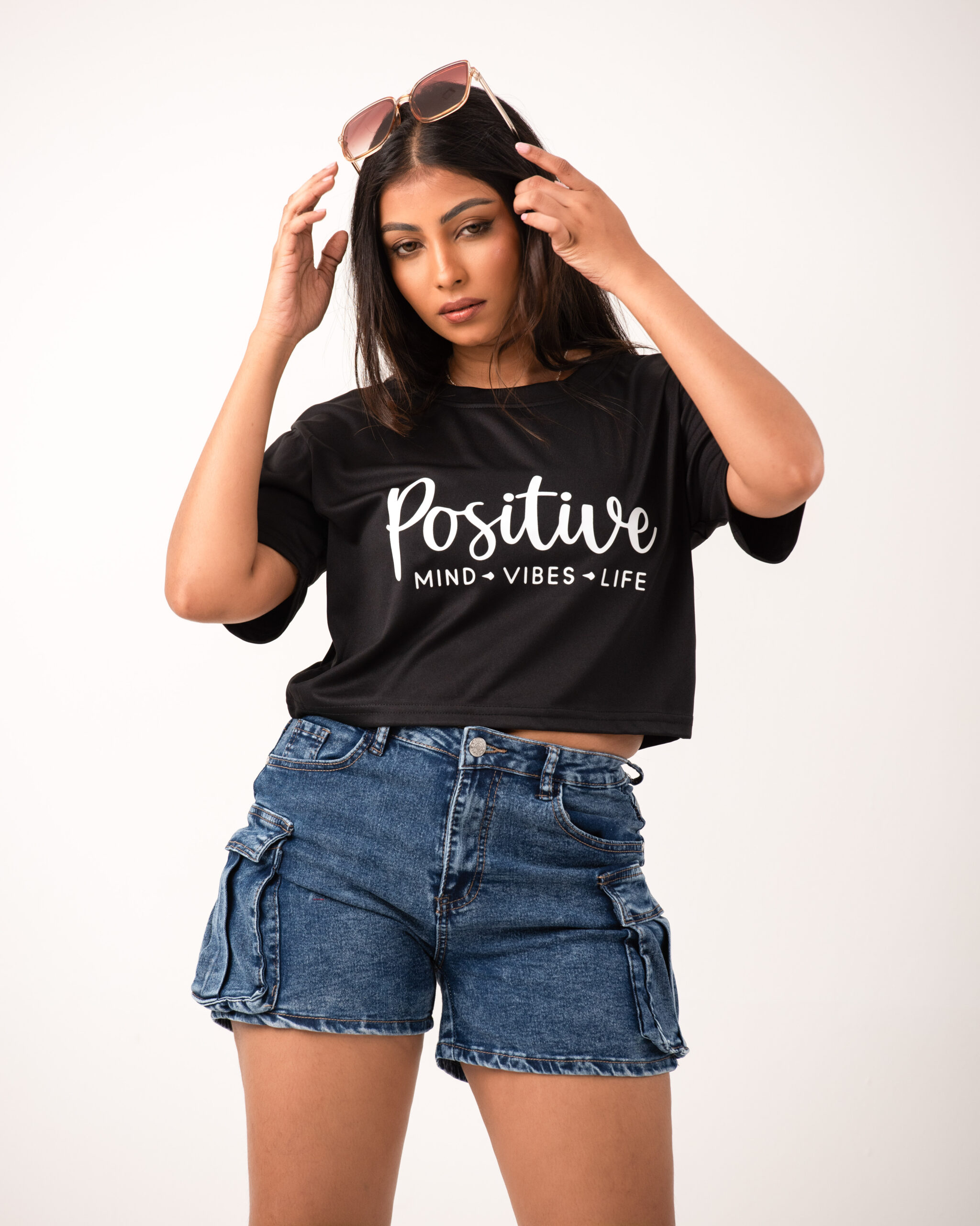 Be positive Crop T Shirt - Image 2