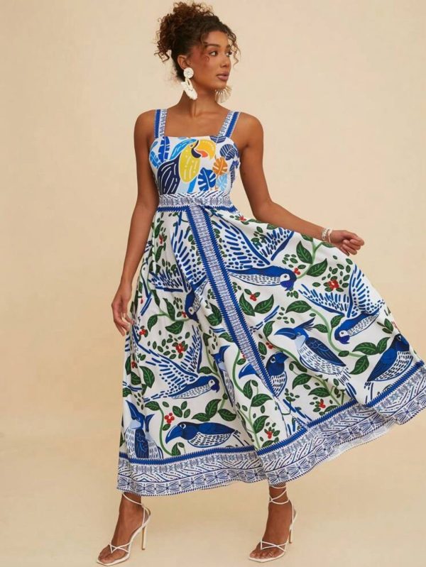Wainapanapa Orchid Maxi Hawaiian Dress w/Cap Sleeves