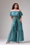 Women's Casual Solid Color Short Sleeve Top + Drawstring Waist Long Pants 2 Pieces Set